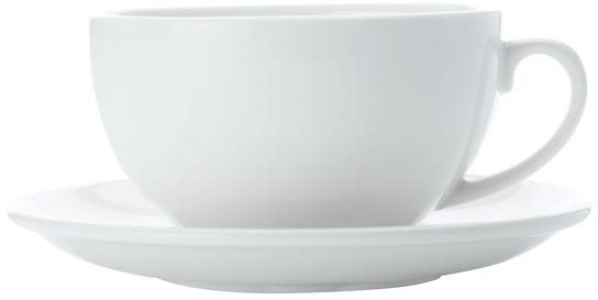 Maxwell & Williams Šálka s tanierikom na cappuccino 4 ks 320 ml WHITE BASIC