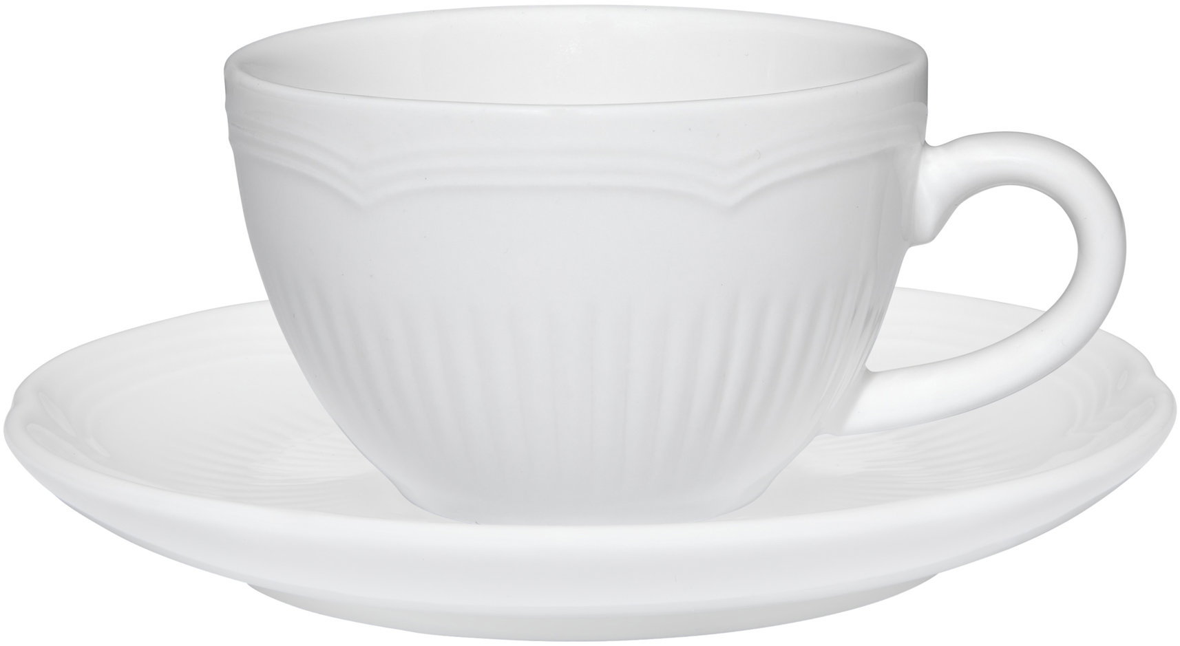 Maxwell & Williams WHITE BASICS Súprava espresso šálok s tanierikmi 80 ml 4 ks