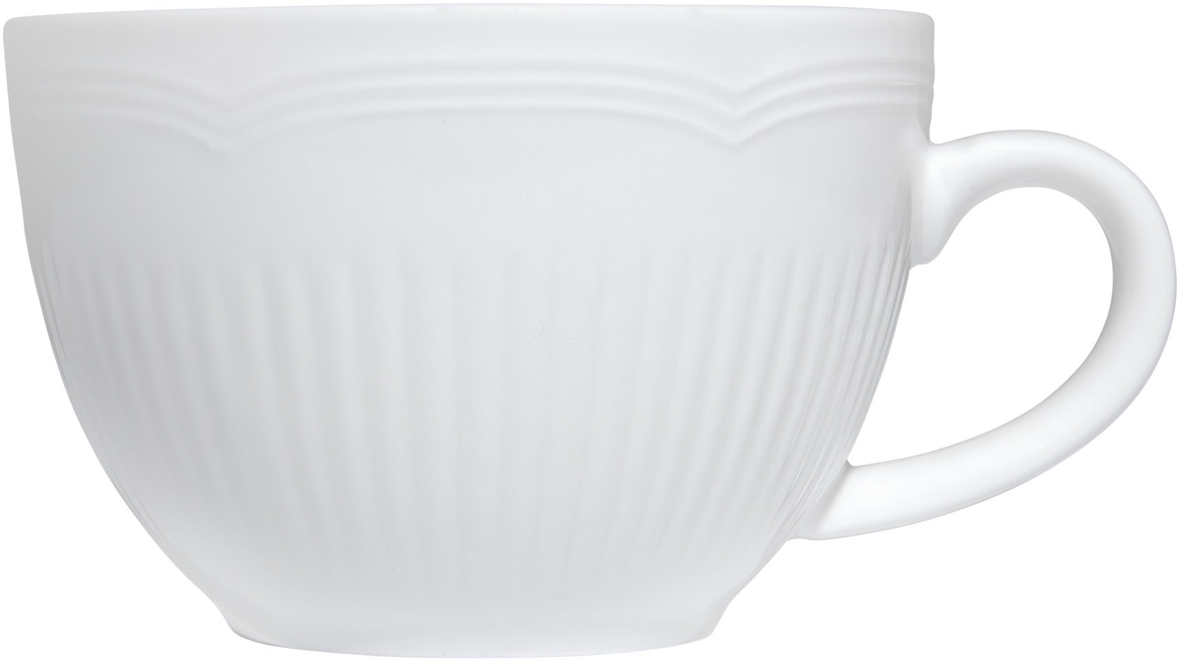 Maxwell & Williams White Basics Rococo Súprava šálok s tanierikmi 240 ml 4 ks