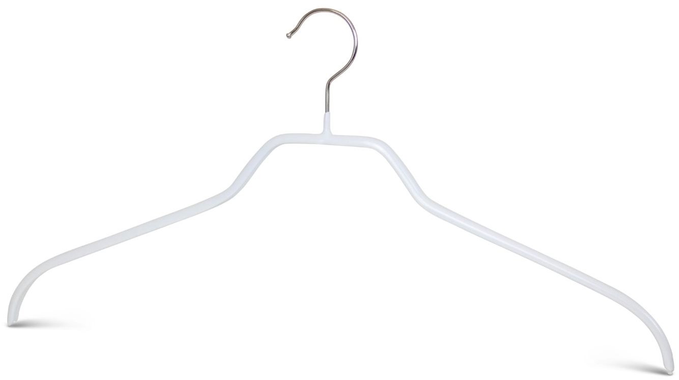 MAWA Kovové protišmykové ergonomické ramienko Silhouette biele, 10 ks