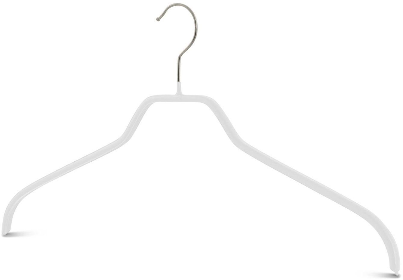 MAWA Kovové ergonomické protišmykové ramienko Silhouette biele, 10 ks