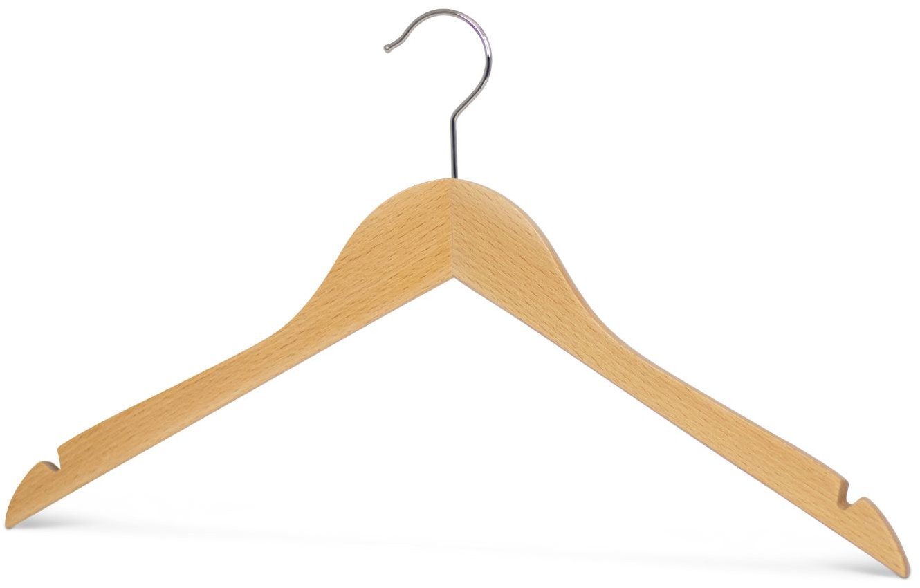 MAWA Drevené ergonomické ramienko Business so zárezmi, prírodné