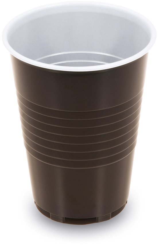 Wimex automatový kelímok 180 ml, priemer 70 mm, hnedo-biely – 100 ks