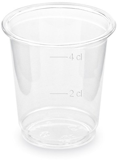 Wimex plastový téglik štamperlík 2 cl/4 cl, priemer 48 mm – 40 ks