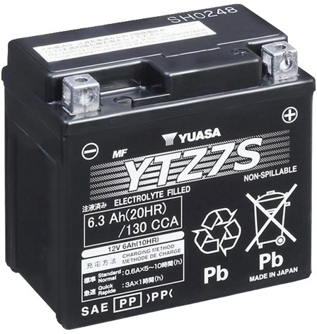 YUASA YTZ7S, 12 V, 6 Ah, 130 A, GEL