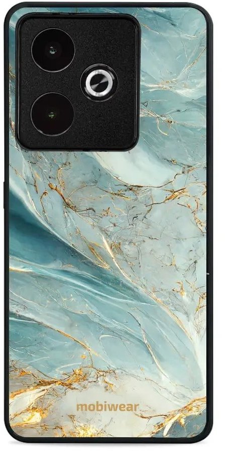 Mobiwear Glossy lesklý pre Realme GT 7 – Zelenkavý mramor