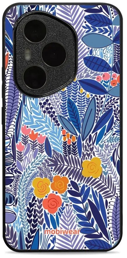 Mobiwear Glossy lesklý pre Honor 400 Pro – Modrá kvetena