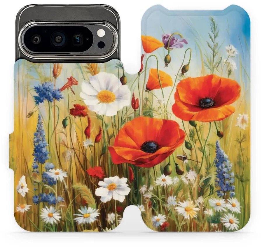Mobiwear Flip knižkové pre Google Pixel 9 Pro – Letná lúka