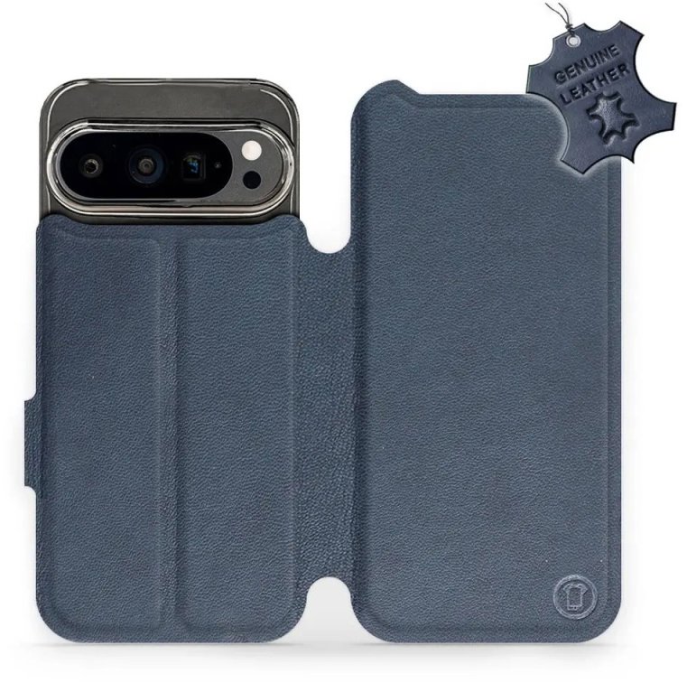 Mobiwear Flip kožené knižkové pre Google Pixel 9 Pro – Modré