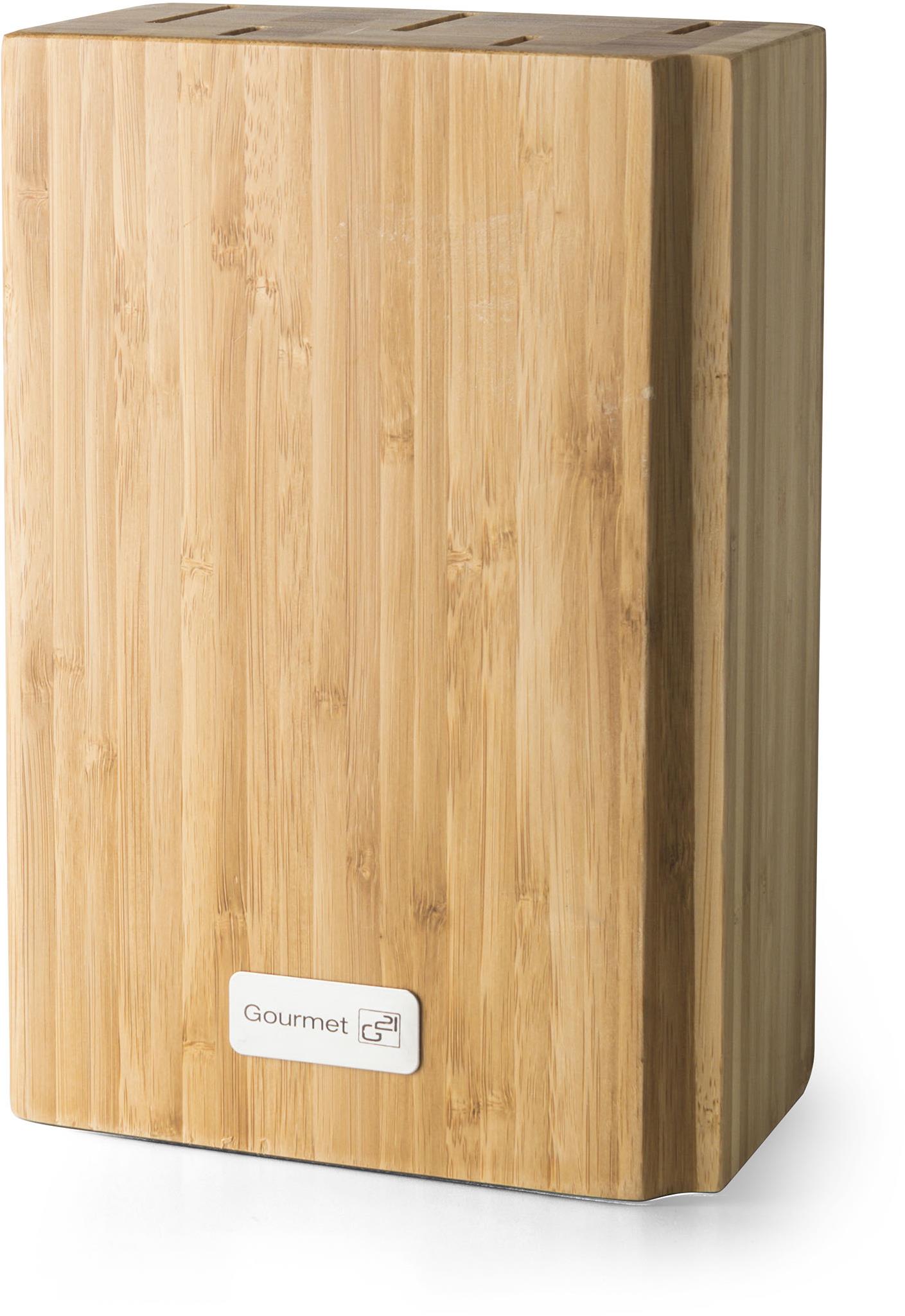 G21 Gourmet Damascus, bambusový na 5 nožov