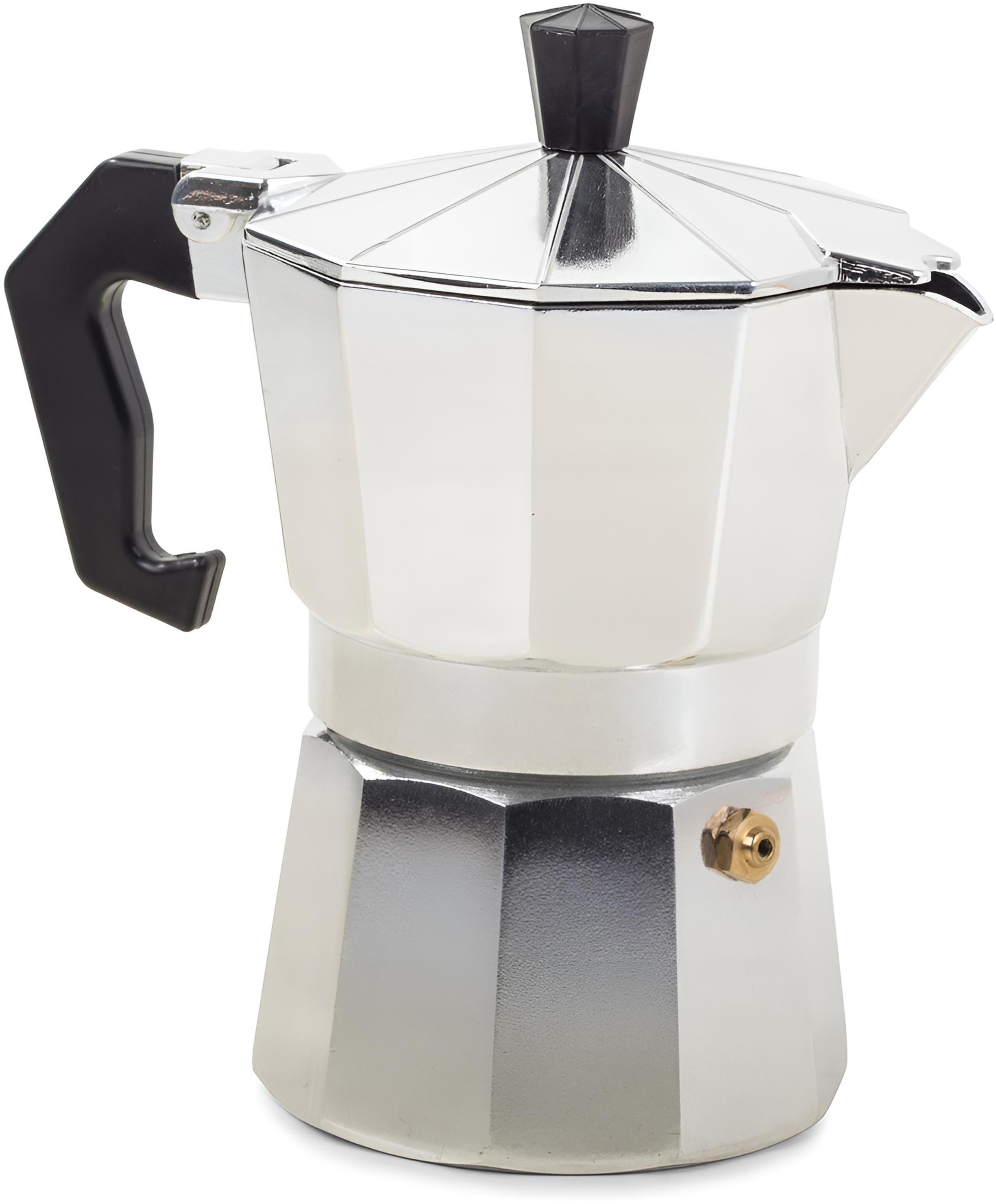 Verk 07037 Moka kanvica, 3 šálky, 150 ml, strieborná