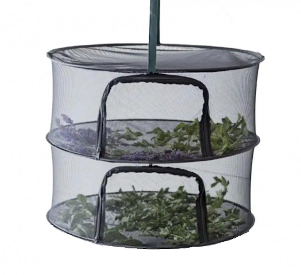 Clever Grow Sušiaca sieť čierna so zipsom 2 poschodia