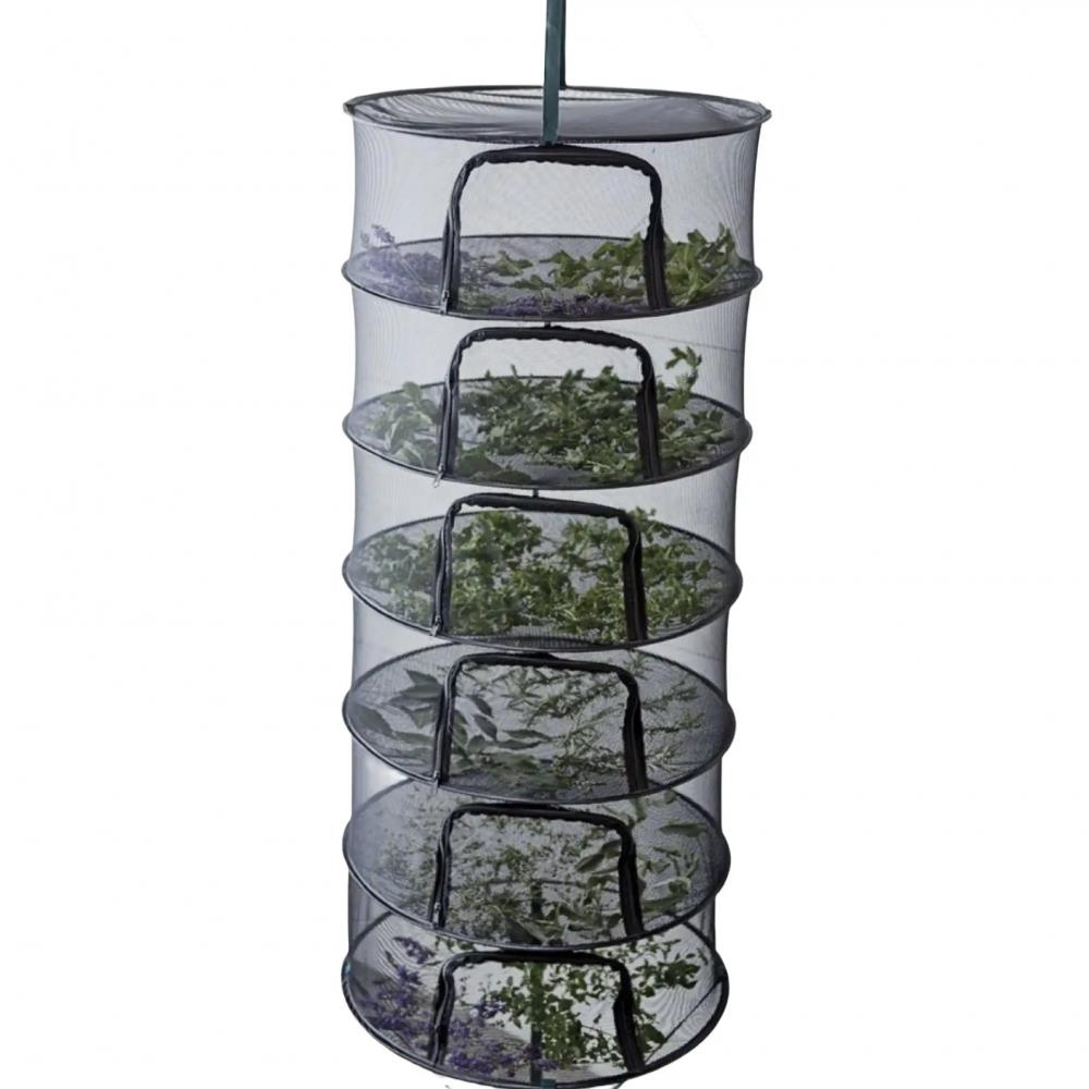 Clever Grow Sušiaca sieť čierna so zipsom 6 poschodí