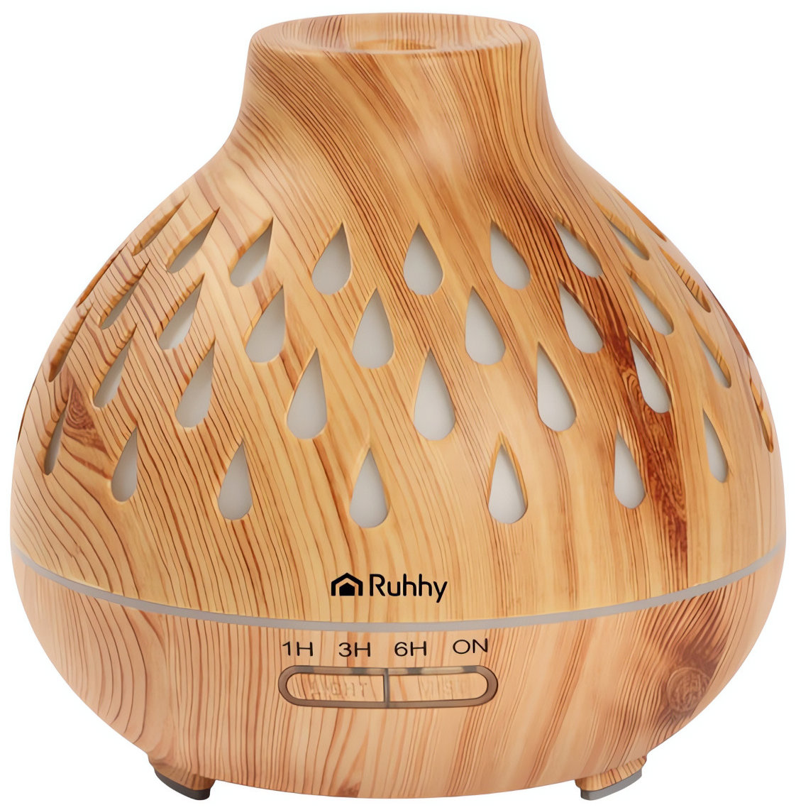 Ruhhy 26633 Aróma difuzér a zvlhčovač vzduchu RGB 400 ml, svetlohnedý