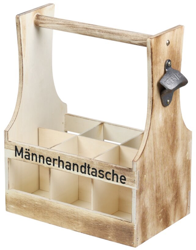 KESPER Nosič lahví s otvírákem, topolové dřevo