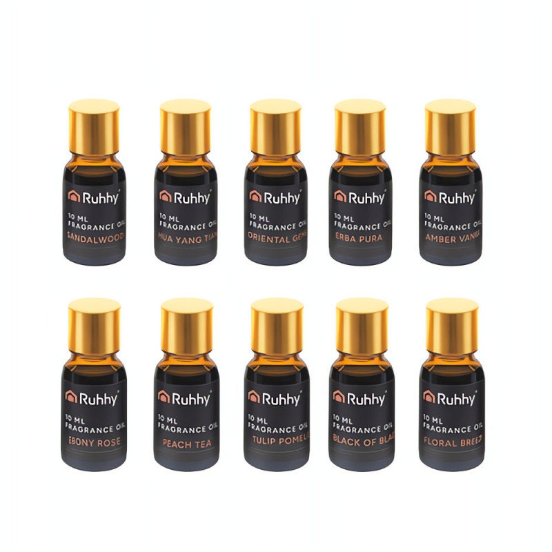 Ruhhy 27222 Esenciální oleje 10 × 10 ml + 2 kapátka