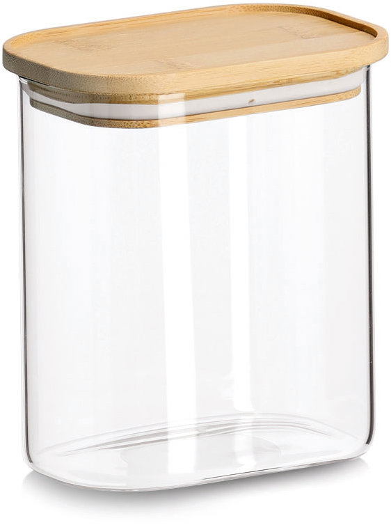 ZELLER Skleněná dóza s bambusovým víkem 1000 ml