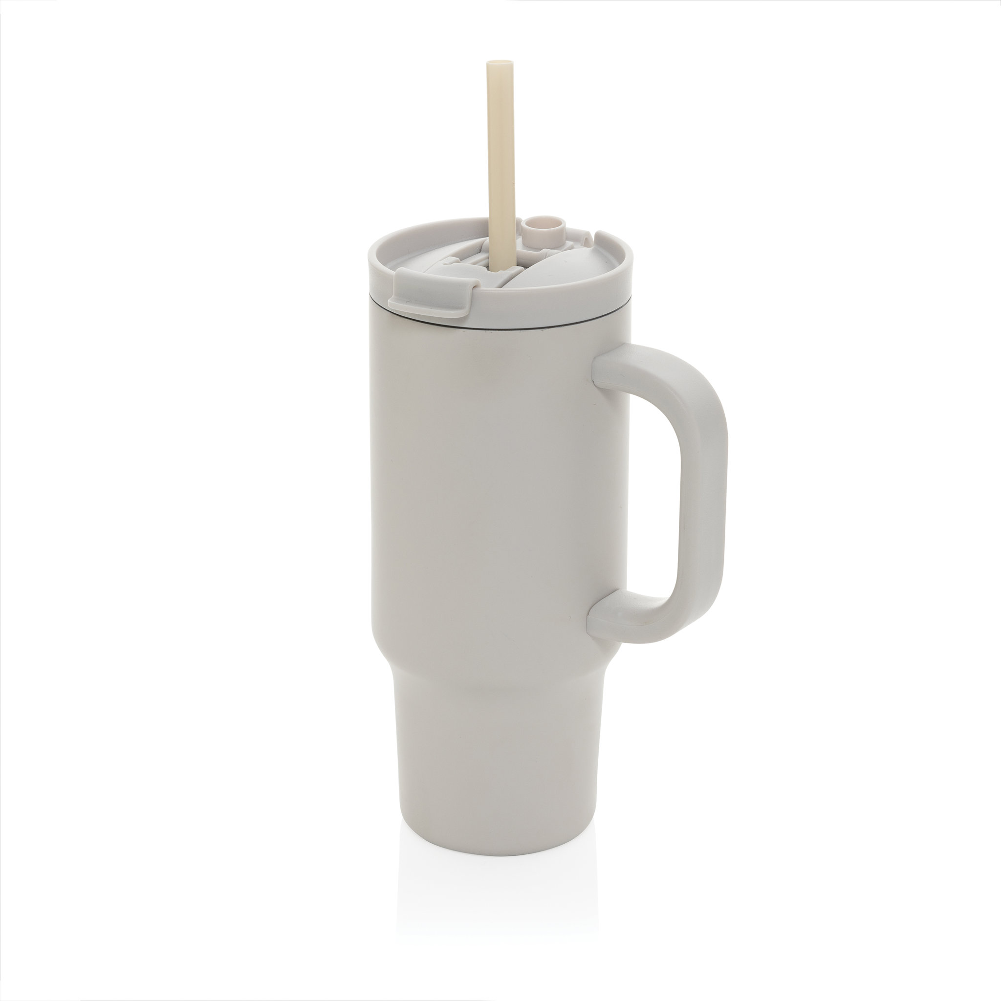 XD Design Nerezový termohrnek s brčkem 480 ml, béžový