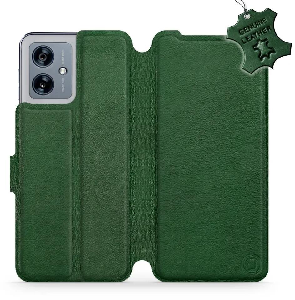 Kožené Mobiwear flip pre Motorola Moto G54 5G/Moto G54 5G Power Edition – Zelené – L_GRS