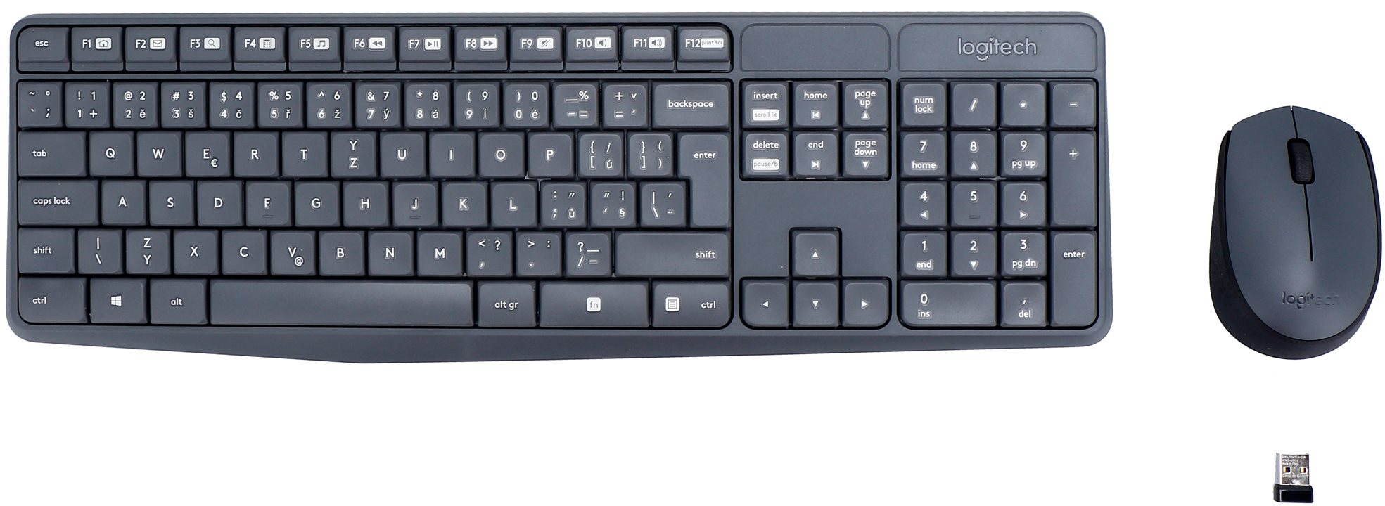Logitech Wireless Combo MK235 sivý – CZ/SK