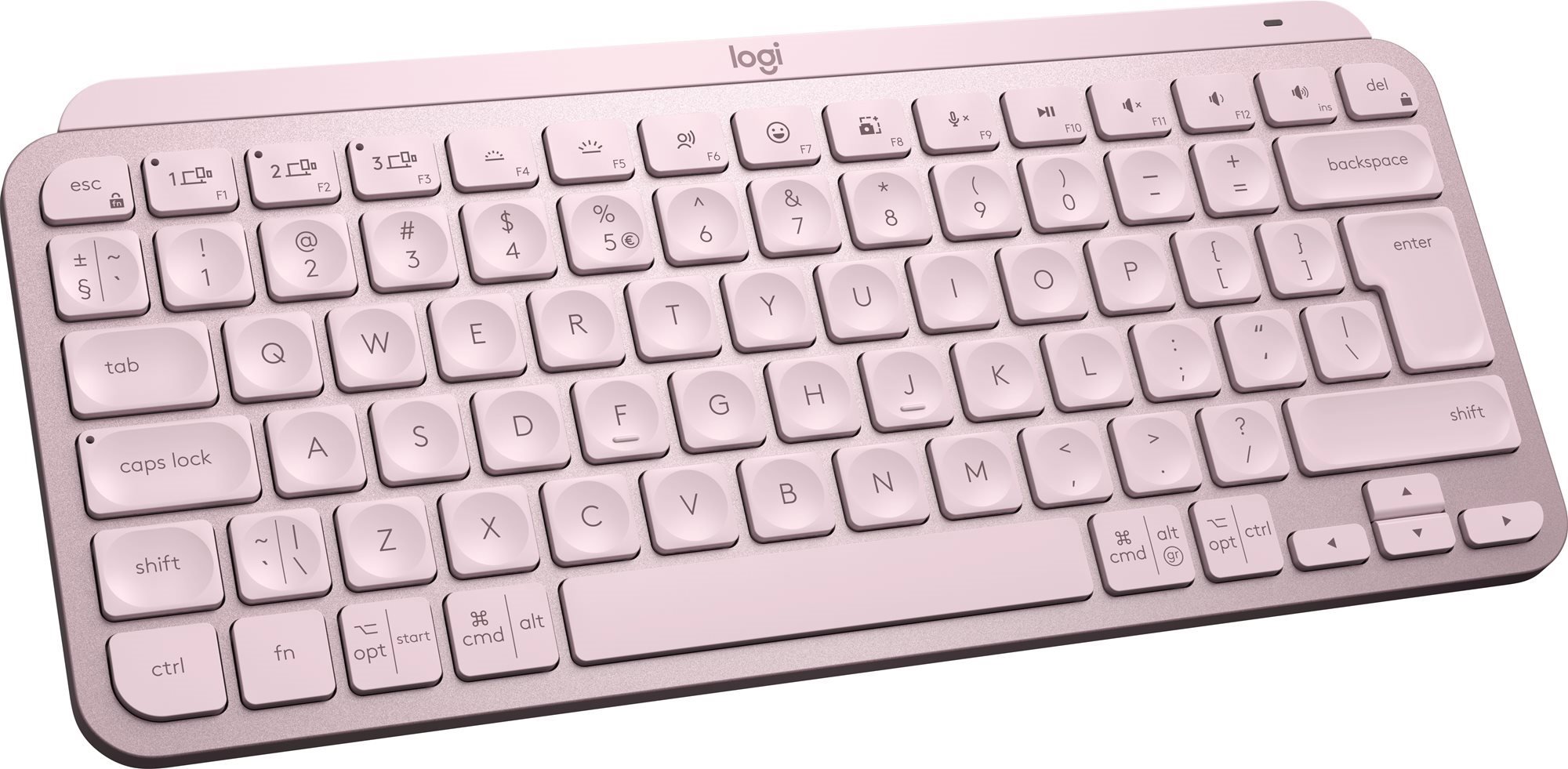 Logitech MX Keys Mini Minimalist Wireless Illuminated Keyboard, Rose – US INTL