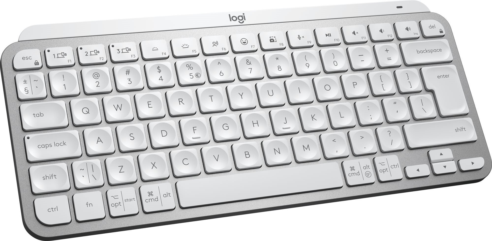 Logitech MX Keys Mini For Mac Minimalist Wireless Illuminated Keyboard, Pale Grey – US INTL
