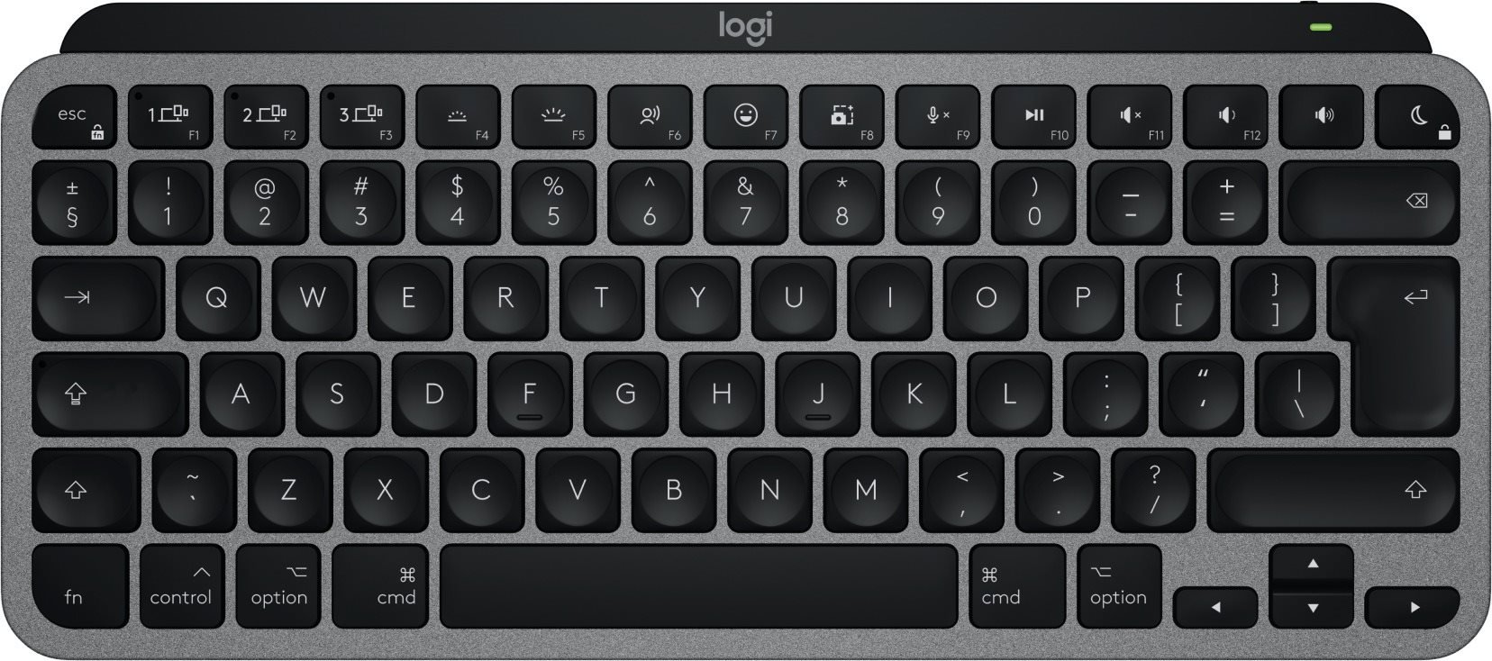 Logitech MX Keys Mini For Mac Minimalist Wireless Illuminated Keyboard, Space Grey – US INTL