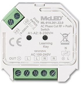 McLED RF prijímač do krabičky na spínanie svietidiel, max. 400 W/230 VAC