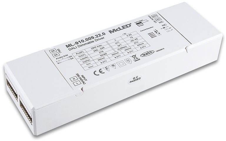 McLED Stmievateľný DALI driver 30 W, 57 V