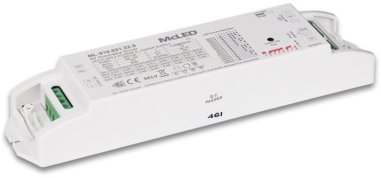 McLED RF stmievateľný driver 50 W, výstupné napätie DC 8 – 48 V, výstupný prúd 250 – 1500 mA