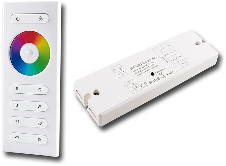 McLED Sada RF ovládač – RGBW, 1 zóna, biely + prijímač
