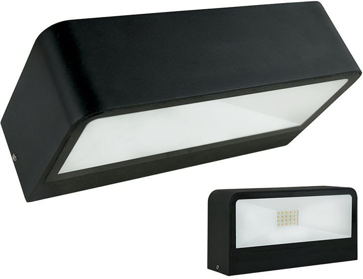 McLED LED svietidlo Cygnus, 8 W, 4000 K, IP65, čierna farba