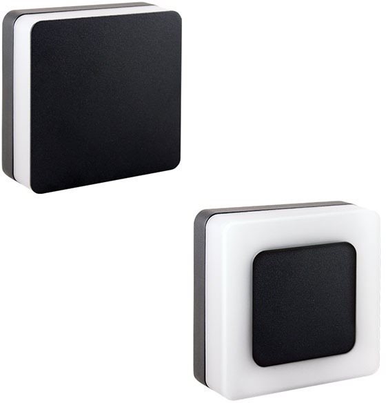 McLED LED svietidlo Draco S, 9 W, 3000 K, IP65, čierna farba