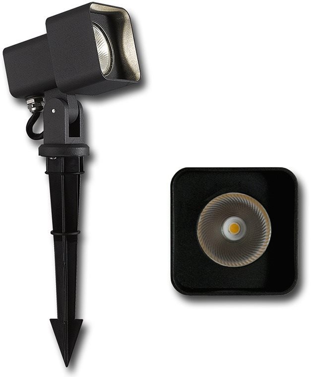 McLED LED svietidlo Kira, 7 W, 4000 K, IP65, čierna farba