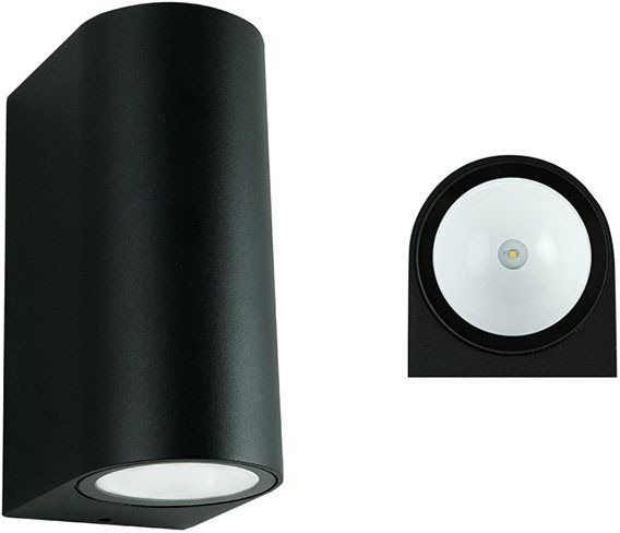 McLED LED svietidlo Revos 2R, 6 W, 4000 K, IP65, čierna farba