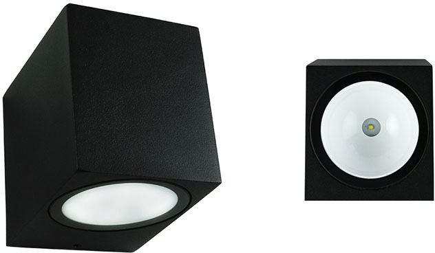 McLED LED svietidlo Revos S, 3 W, 4000 K, IP65, čierna farba