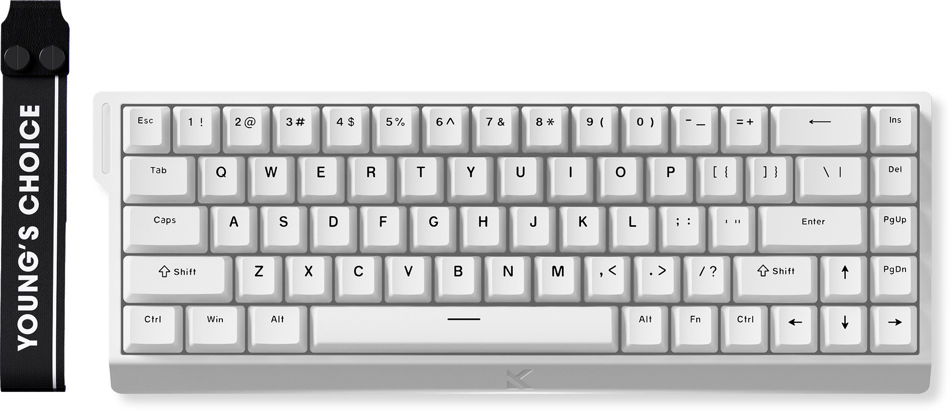 MCHOSE Ace 68 Hall Effect Ice Blue Magnetic Switch – White
