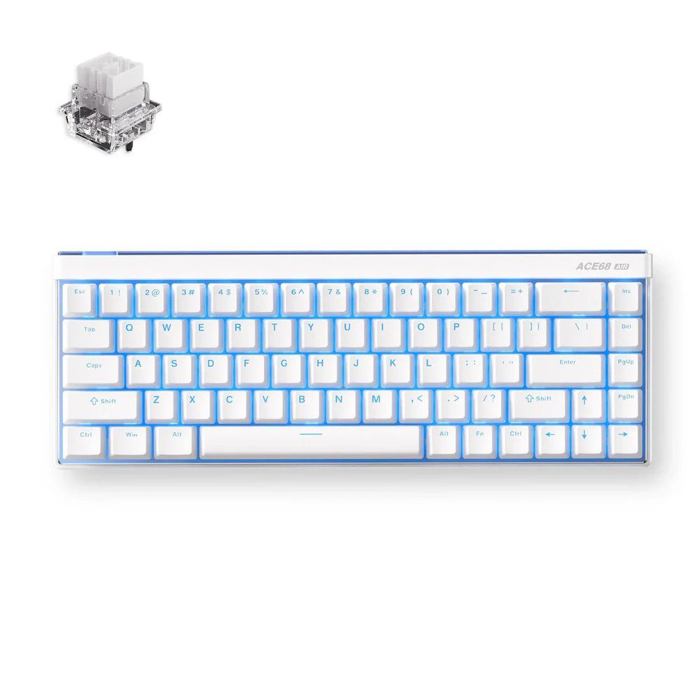 MCHOSE Ace 68 Air (Esports) Hall Effect Mount Tai Magnetic Switch – Snow White