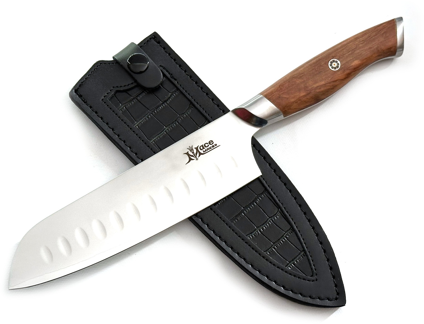 Macemaker Venice SanMai Santoku s koženým puzdrom