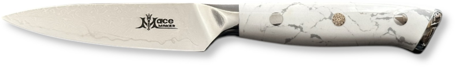 MaceMaker WHITE STONE PARING SanMai Damaškový Kuchynský nôž