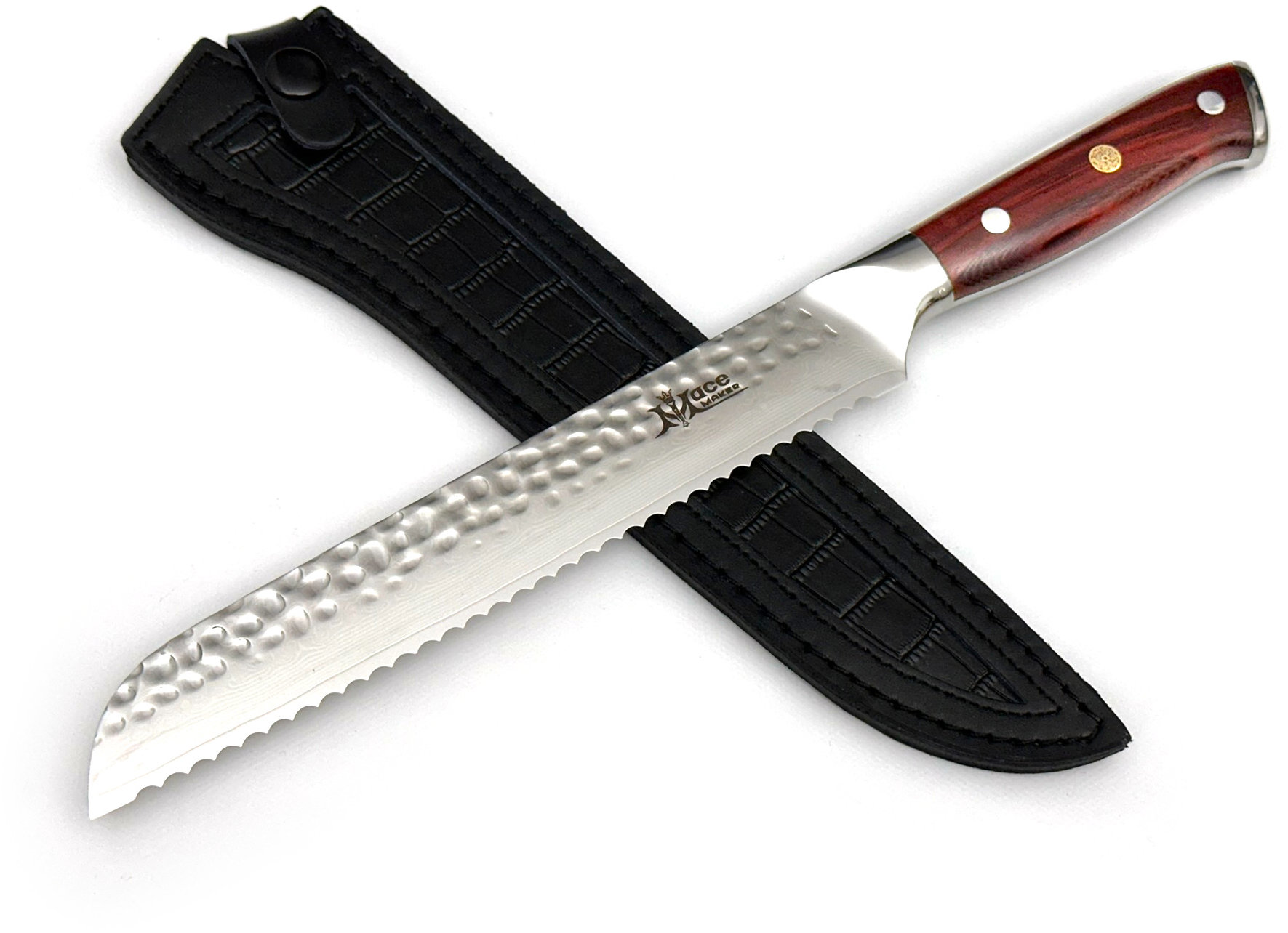 MaceMaker HAILSTORM BREAD KNIFE SanMai Damaskový Kuchynský nôž na chlieb