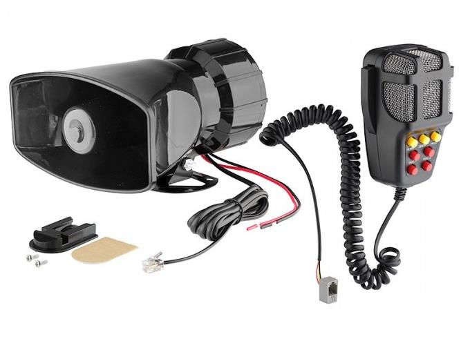 CARMOTION Elektronická siréna s megafónom, 7 tónov