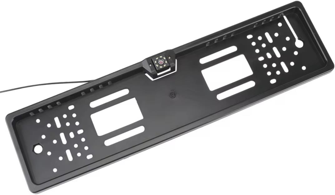 Hizpo 12 V kamera do auta 8 LED parkovacia kamera s rámčekom držiaka ŠPZ, univerzálny rámček s kamerou