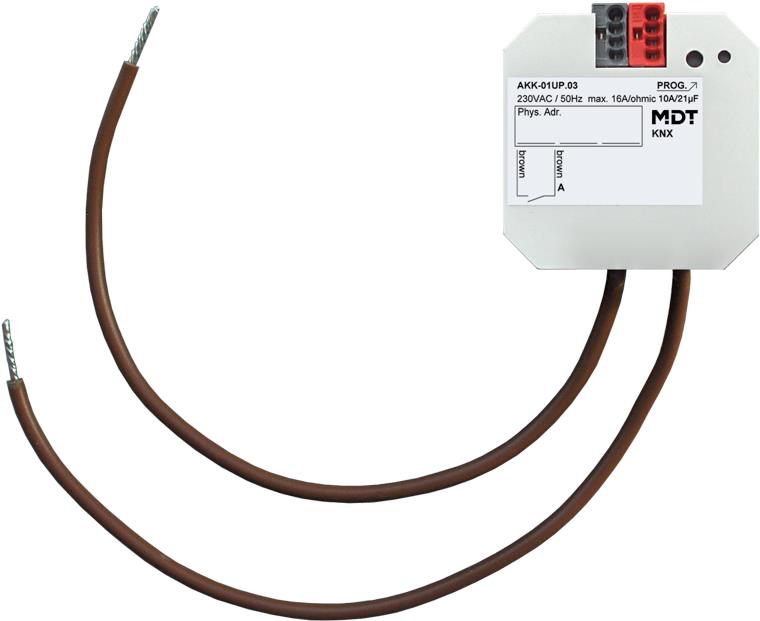 MDT Technologies Spínací aktor 1-násobný, zapustená montáž, 16 A, 70 µ, 10 ECG, 230 VAC