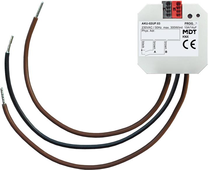 MDT Technologies Univerzálny aktor 2-násobný, do škatule, 10 A, 14 µ, 230 VAC