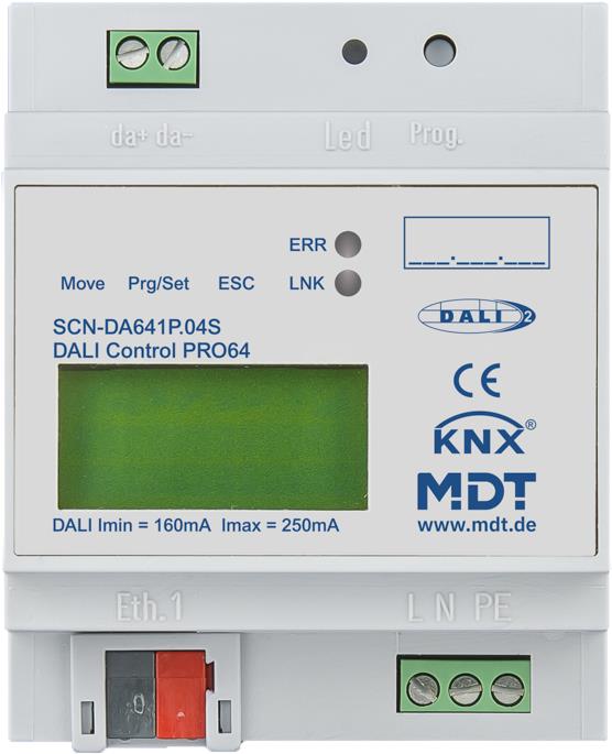 MDT Technologies KNX brána na DALI-2, 4M, IP webové rozhranie