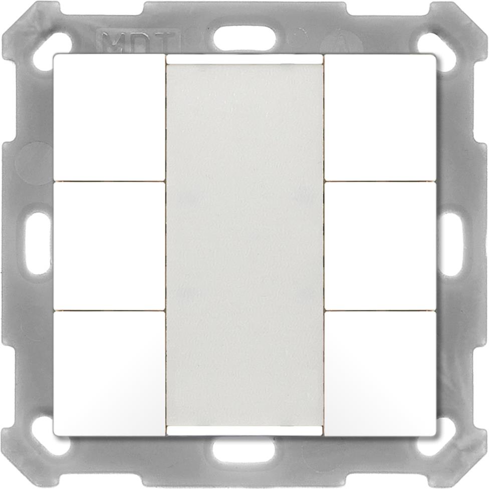 MDT Technologies KNX 6-tlačidlo, lesklá biela