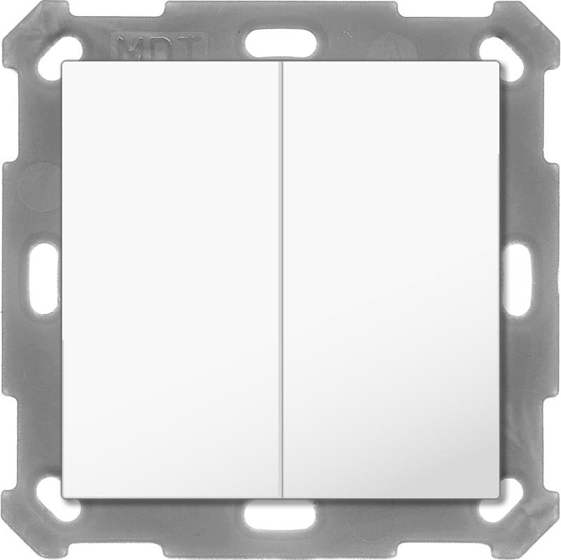 MDT Technologies KNX 2-tlačidlo 55 × 55 mm, biele