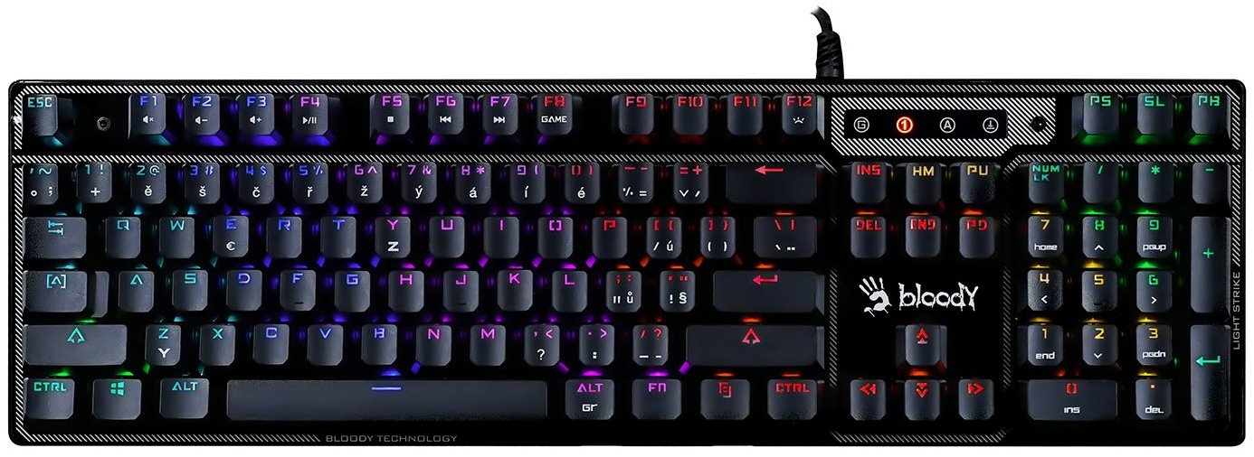 A4tech Bloody B750N Green Switch, USB, čierna – CZ