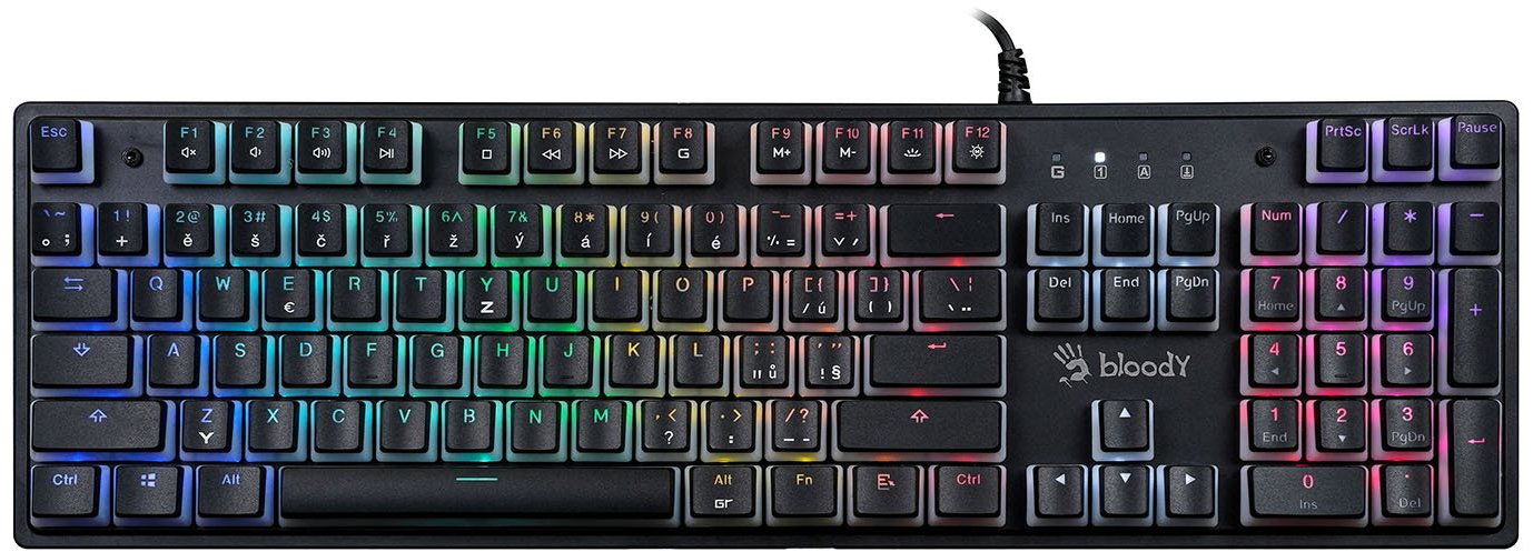 A4tech Bloody S510R Blue Switch, pudding, USB, čierna – CZ